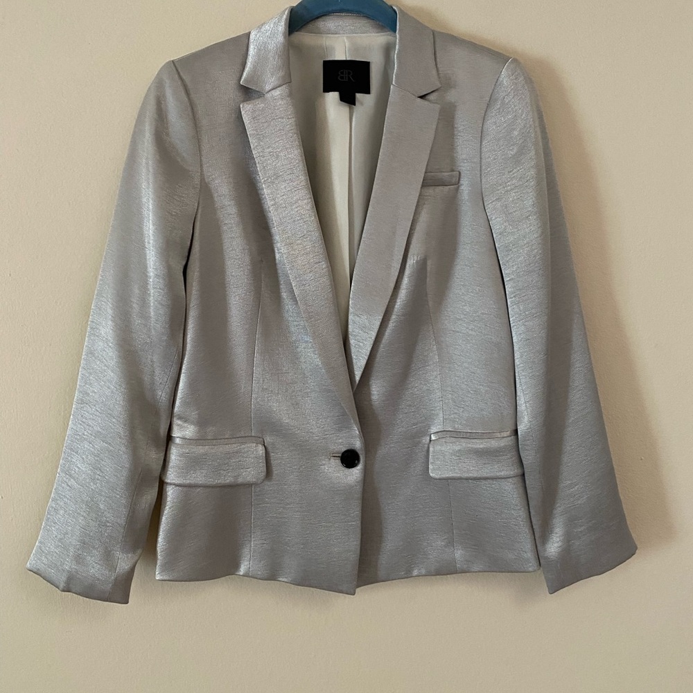 Banana Republic Silver Blazer Jacket